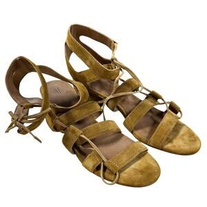 Frye Chrissy Side Ghillie Cognac Sandal Women's Sz 11M Excellent Used Condition